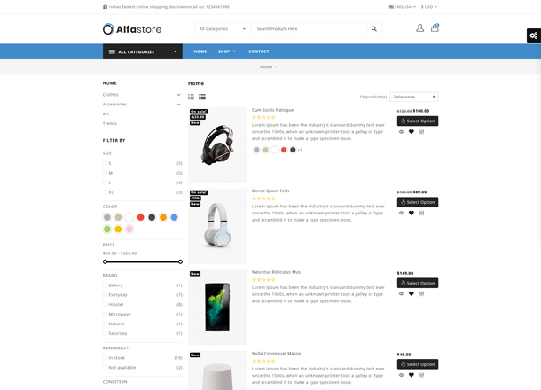 List layout